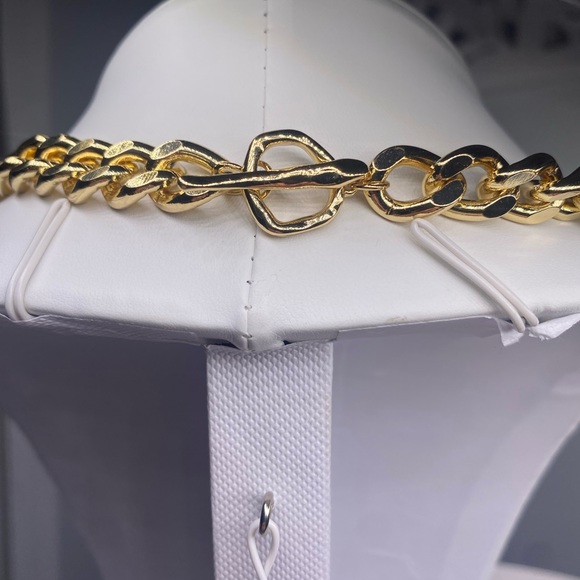 Stainless Steel Gold Cuban Chain With Toggle - Picture 4 of 4